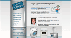 Desktop Screenshot of gregsappliances.com